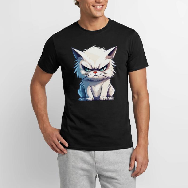 cat grumpy grumpy grumpy meow funny Men’s T-shirt