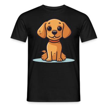 Conception de chien mignon pour les propriétaires de chiens - T-shirt homme - noir - Devant - AI Model Male 178 light (178cm)