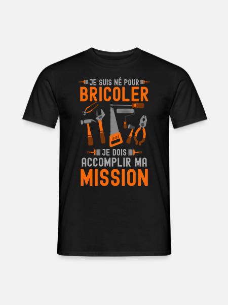Né pour bricoler - T-shirt homme - noir