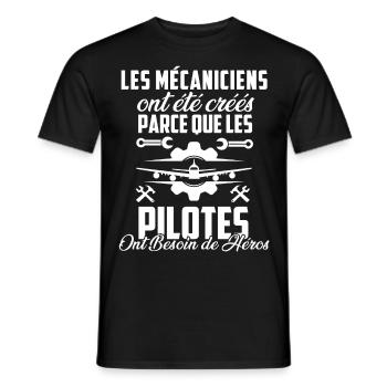 les mécaniciens sont des super héros 2 - T-shirt homme - noir - Devant - AI Model Male 178 light (178cm)