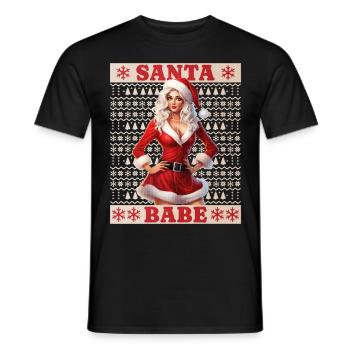 Weihnachtsfrau Sexy Weihnachten Ugly Christmas - Männer T-Shirt - Schwarz - Vorne - AI Model Male 178 light (178cm)