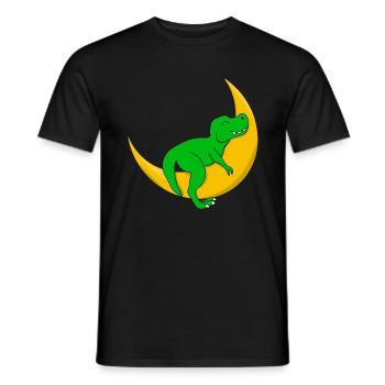 Dino Kind T-Rex Baby Schlafshirt Dinosaurier - Männer T-Shirt - Schwarz - Vorne - AI Model Male 178 light (178cm)