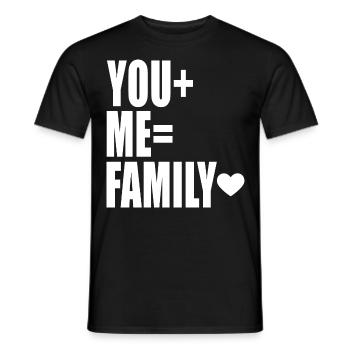 You+Me=Family - Männer T-Shirt - Schwarz - Vorne - AI Model Male 178 light (178cm)