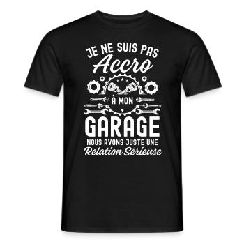 Cadeaux garage bricoleur mécanicien - T-shirt homme - noir - Devant - AI Model Male 178 light (178cm)