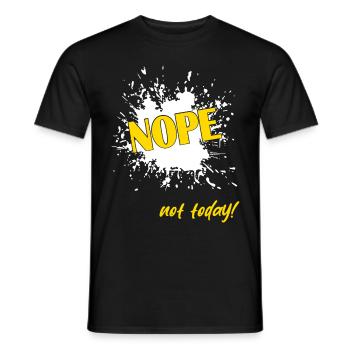 Nope not today - Männer T-Shirt - Schwarz - Vorne - AI Model Male 178 light (178cm)