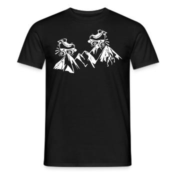 Roller Skates Mountain Basketball - Men's T-Shirt - black - Front - AI Model Male 178 light (178cm)