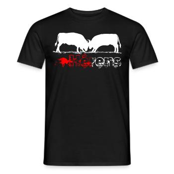 Hérens cow, eringer, queen fight - Men's T-Shirt - black - Front - AI Model Male 178 light (178cm)