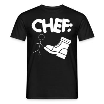 Patron Superviseur Chef de bureau Chef d’équipe Entreprise - T-shirt homme - noir - Devant - AI Model Male 178 light (178cm)