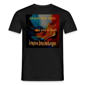 Keine Fehler - Männer T-Shirt - Schwarz - Vorne - AI Model Male 178 light (178cm)