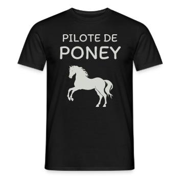 La vie est meilleure avec les chevaux - T-shirt homme - noir - Devant - AI Model Male 178 light (178cm)