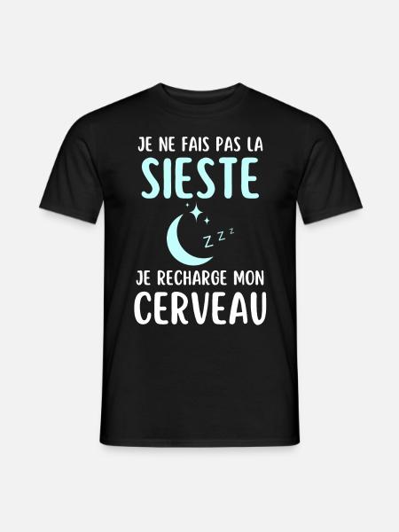 Humour sieste dormeur dormeuse - T-shirt homme - noir