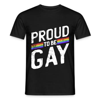 Gay Pride - T-shirt homme - noir - Devant - AI Model Male 178 light (178cm)