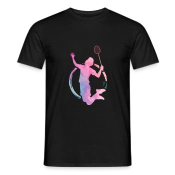 Passe-temps de badminton - T-shirt homme - noir - Devant - AI Model Male 178 light (178cm)