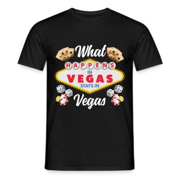 Ce qui se passe à Las Vegas Reste à Las Vegas - T-shirt homme - noir - Devant - AI Model Male 178 light (178cm)