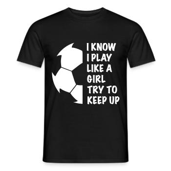 Fußball Fussball Fußballer Fußballspieler Trainer - Männer T-Shirt - Schwarz - Vorne - AI Model Male 178 light (178cm)