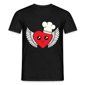 Koch Herz himmlisch Kochen Gastgeber Köchin - Männer T-Shirt - Schwarz - Vorne - AI Model Male 178 light (178cm)