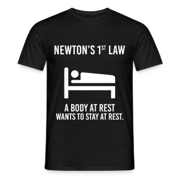 Physique Drôle de sort citation Newton blague physicien - T-shirt homme - noir - Devant - AI Model Male 178 light (178cm)
