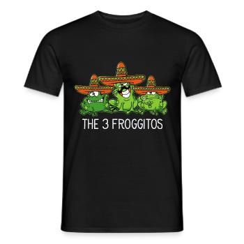 Cinco de Mayo Die 3 Froggitos Mexikaner Lustig - Männer T-Shirt - Schwarz - Vorne - AI Model Male 178 light (178cm)
