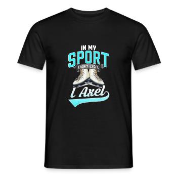 I Axel Eiskunstlauf Eistanz Eiskunstläuferin - Männer T-Shirt - Schwarz - Vorne - AI Model Male 178 light (178cm)