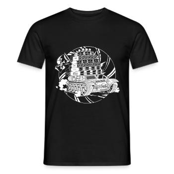 Tekno Nomads Pirate Sound System - Men's T-Shirt - black - Front - AI Model Male 178 light (178cm)