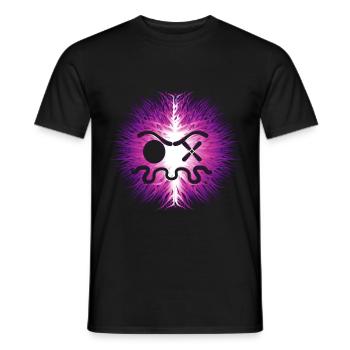 Rave Outfit Festival Wear - Men's T-Shirt - black - Front - AI Model Male 178 light (178cm)