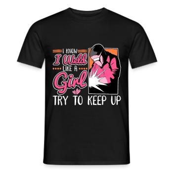 welding metalworker locksmith - Men's T-Shirt - black - Front - AI Model Male 178 light (178cm)