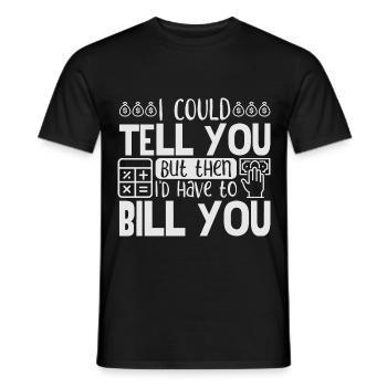 Buchhaltung steuern fiananzamt - Männer T-Shirt - Schwarz - Vorne - AI Model Male 178 light (178cm)