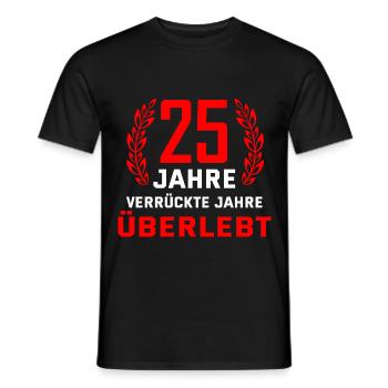 25. Hochzeitstag - Männer T-Shirt - Schwarz - Vorne - AI Model Male 178 light (178cm)