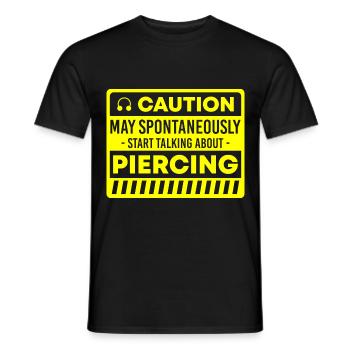 Humour pierceur - T-shirt homme - noir - Devant - AI Model Male 178 light (178cm)