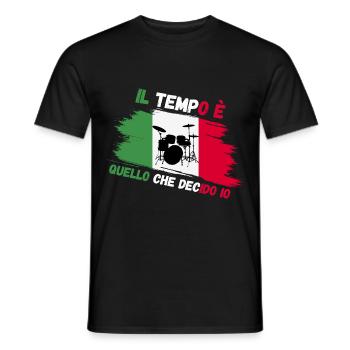 Il Tempo Quello Che Decido Io Strumento Musicale - Männer T-Shirt - Schwarz - Vorne - AI Model Male 178 light (178cm)