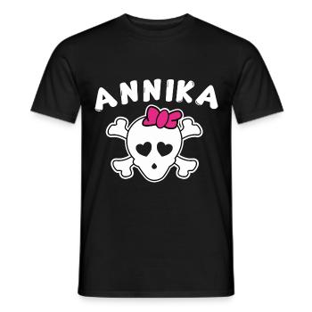 Pirate Annika Design for Girls and Women - Men's T-Shirt - black - Front - AI Model Male 178 light (178cm)