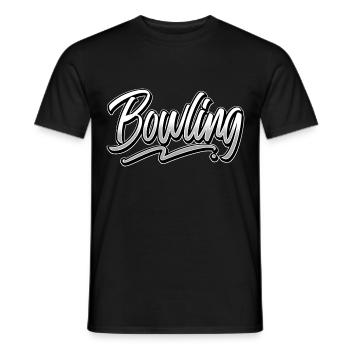 Bowling - T-shirt homme - noir - Devant - AI Model Male 178 light (178cm)