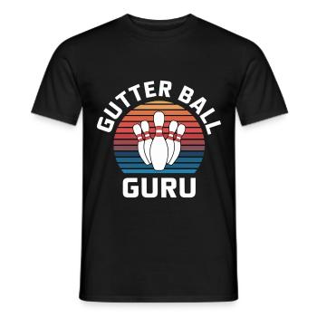 Gutter Ball Guru 15 - Männer T-Shirt - Schwarz - Vorne - AI Model Male 178 light (178cm)