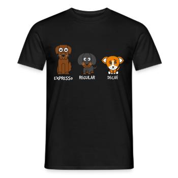 Kaffee Hunde - Men's T-Shirt - black - Front - AI Model Male 178 light (178cm)