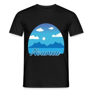 Noumea Traumurlaub in Blau - Männer T-Shirt - Schwarz - Vorne - AI Model Male 178 light (178cm)