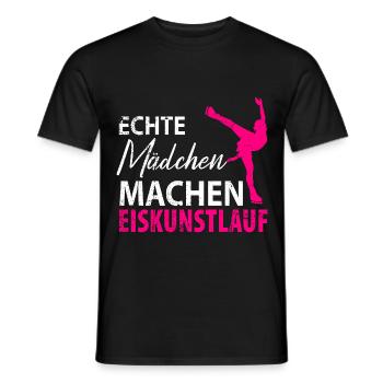 Eiskunstlauf Schlittschuhlauf Eis Figuren Tanz - Männer T-Shirt - Schwarz - Vorne - AI Model Male 178 light (178cm)