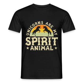 Unicorn Licorne Cheval Fabelwesen Unicorns - T-shirt homme - noir - Devant - AI Model Male 178 light (178cm)