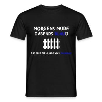 Zaunbau Zaunbauer Zaun Sprüche Lustig - Männer T-Shirt - Schwarz - Vorne - AI Model Male 178 light (178cm)