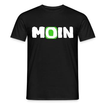 Moin Begrüßung Norddeutschland Super Geschenkidee - Männer T-Shirt - Schwarz - Vorne - AI Model Male 178 light (178cm)