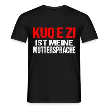 KUQ E ZI MUTTERSPRACHE Albanien Albania Balkan - Männer T-Shirt - Schwarz - Vorne - AI Model Male 178 light (178cm)