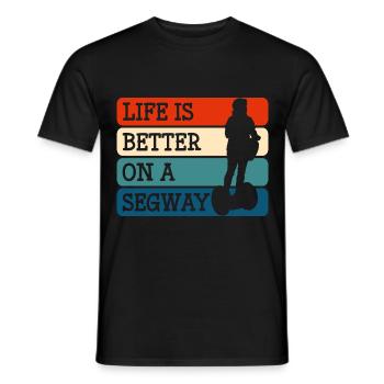 Segway Driver Electric Scooter Tour - Men's T-Shirt - black - Front - AI Model Male 178 light (178cm)