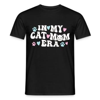 In my cat mother era for cat mommies - Men's T-Shirt - black - Front - AI Model Male 178 light (178cm)