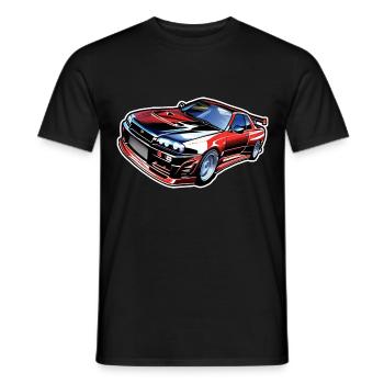 Jdm / Tuning / Turbocharger / Rims / Chiptuning - Men's T-Shirt - black - Front - AI Model Male 178 light (178cm)