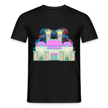 Château Château Couronne Forteresse Chevalier Roi - T-shirt homme - noir - Devant - AI Model Male 178 light (178cm)