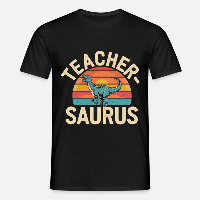 Teacher-saurus 16 - Männer T-Shirt - Schwarz
