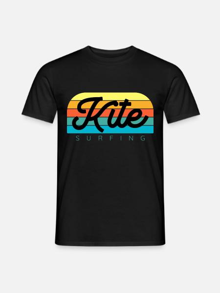 Kitesurfen Kitesurf Kitesurfer Kiteboard - Männer T-Shirt - Schwarz