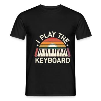 I Play The Keyboard 19 - Männer T-Shirt - Schwarz - Vorne - AI Model Male 178 light (178cm)