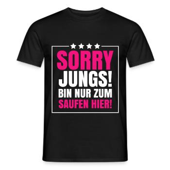 Drinking Girl Party Wife Gift Celebrate Funny - Men's T-Shirt - black - Front - AI Model Male 178 light (178cm)