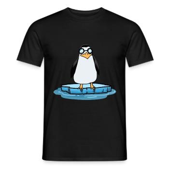 Pinguin Klimawandel Nordpol Klima Naturschutz - Männer T-Shirt - Schwarz - Vorne - AI Model Male 178 light (178cm)