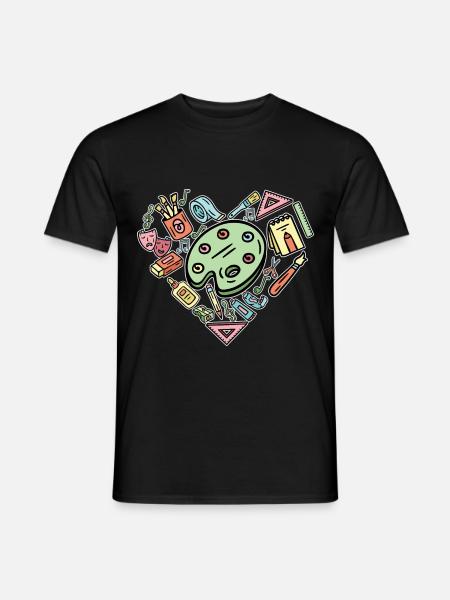 Malerei Künstler Kunstlehrer malerei - Männer T-Shirt - Schwarz